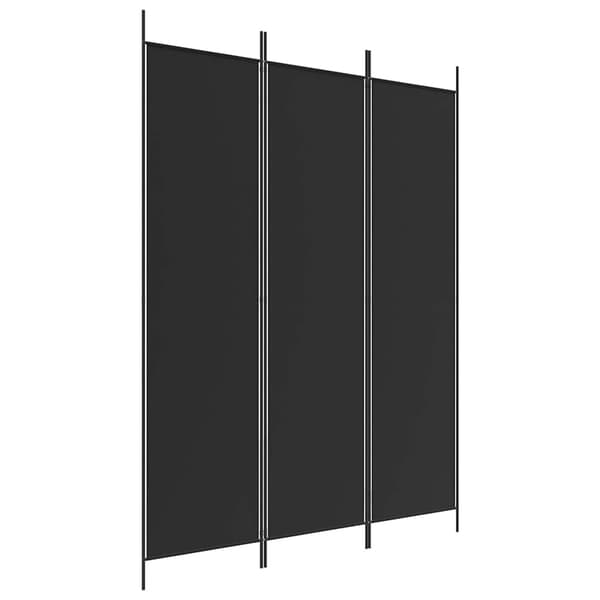 vidaXL Rumdeler 3 paneler 150 x 200 cm sort stof Svart 2850