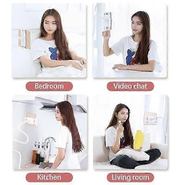 360° Roterbar Fleksibel Lang Arm Mobiltelefonholder Skrivebord Seng Lazy Bracket Telefonstativ til Telefon