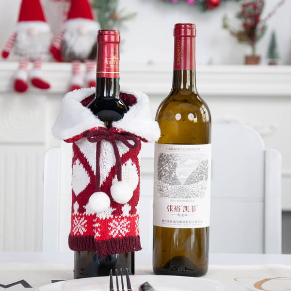 3-pack Christmas Wine Bottle Covers, 18 x 17 cm