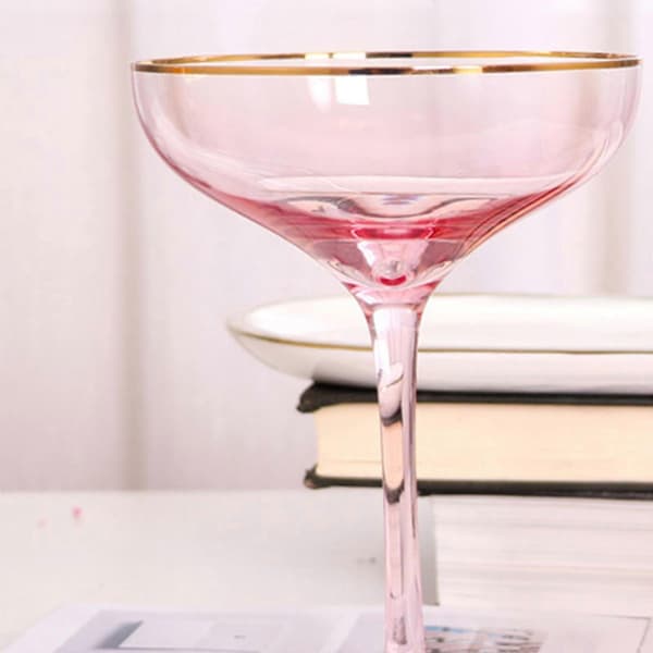Udsøgte Cocktailglas Bar Glas Martini Glas Kop Bæger til Margaritas Sommerdrinks Champagne Lys til Grå Pi Pink Udgave 0830
