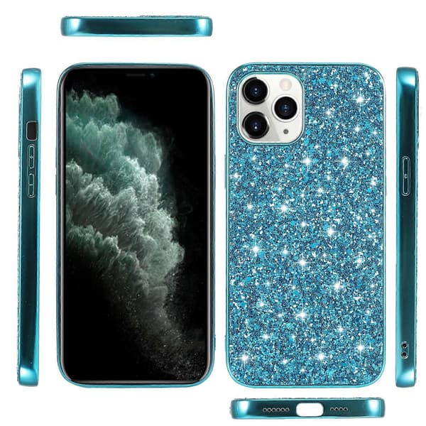 Glitterpulver TPU-kuori iPhone 14 Prolle