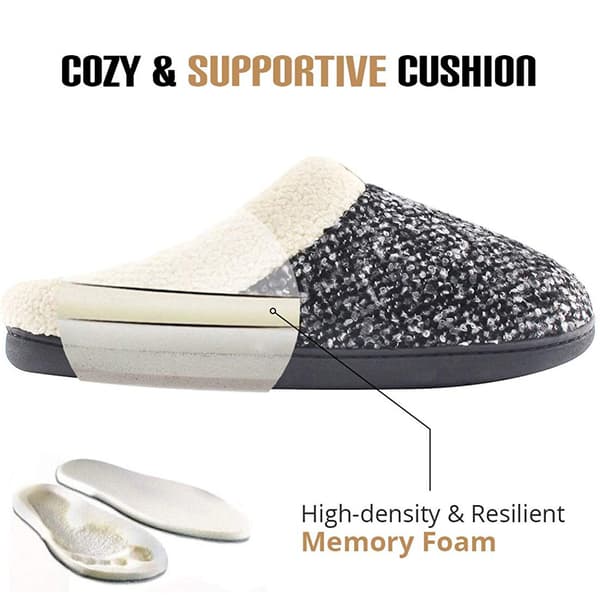Black and White Fish Scale Soles in Size 40-41, Women's Slippers for Winter