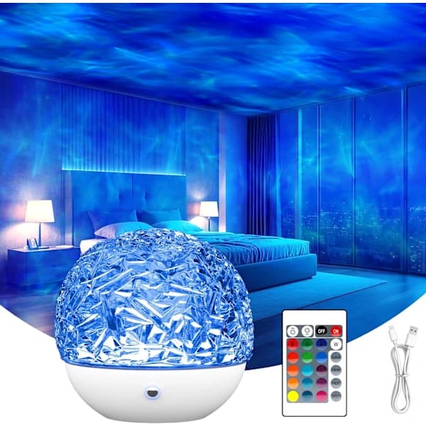 Galaxy Projector Star Projector, 16 Colors Ocean Wave Projectors, Night Light Projector for Bedroom/Party/Game Room