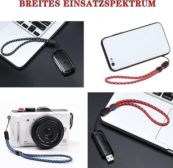 6-pack Mobile Phone Wrist Straps in 3 Colors, Lanyard Mobile Phone Wrist Strap