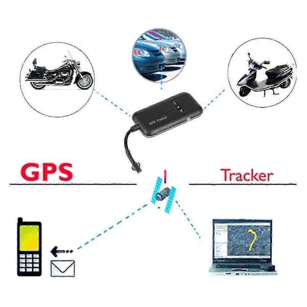 GT02A 12V-36V Mini GPS/GSM/GPRS SMS Bil GPS Tracker i realtid Positionering Støtter Google Maps Link Sort Svart