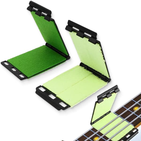 Guitar Cleaning Brush Set, Universal Cleaning Tool, Dark Green for Rust, Light Green for Oil
