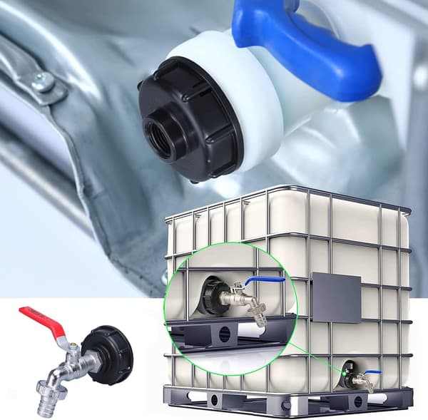IBC tankforsegling tanklokk, for IBC-beholdere, vanntank regntønne 3 stk-FX-