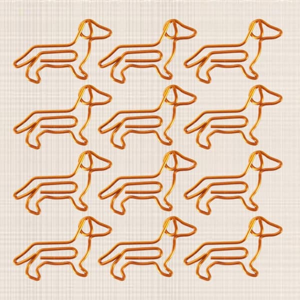 xjxj--50 stk binders Dyre-dachshundformede bokmerker (oransje)