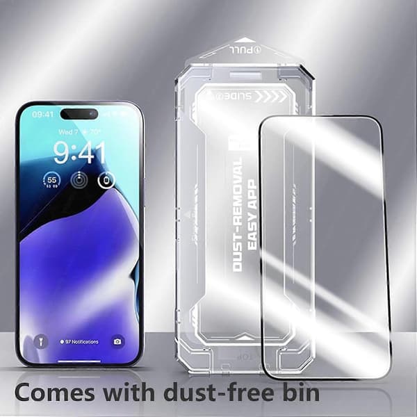 Tempered Glass Screen Protector for 15Pro - Privacy, Anti-Scratch, Anti-Fingerprint, Dust-Free Installation, 1-Pack (FMY)