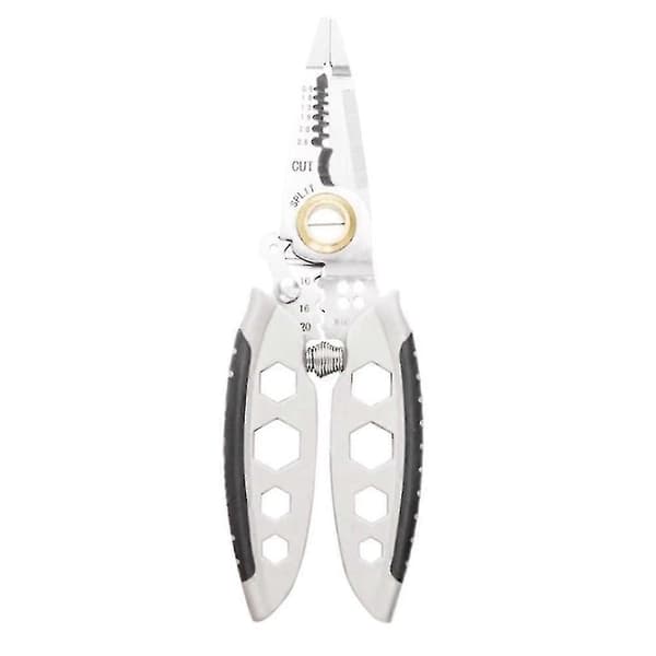 7-inch Multifunctional Stripping Pliers, Electrician Special Tool for Wire Cutting, Pulling, Crimping, Winding Screwing