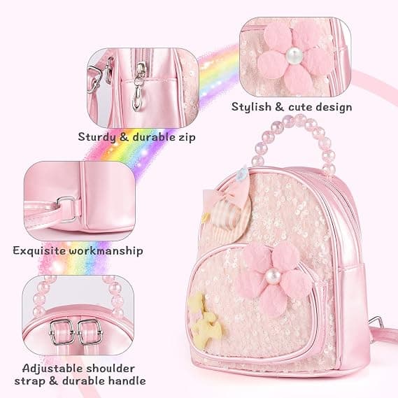 Pink Backpack for Girls, Kids Backpack, Cute Backpack for Children