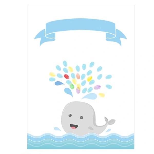 DIY Fingerprint Tree Guest Book for Baby Shower Birthday Party