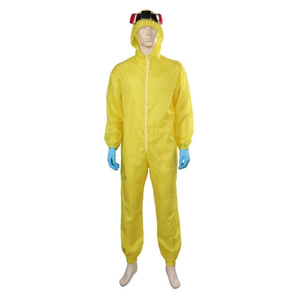 Breaking Bad Walter White Cosplay Gul Overall Kostym Halloween Party Dräkt
