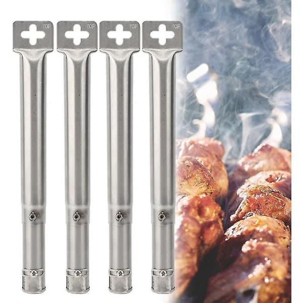 4 stk universelle justerbare rette rør i rustfritt stål for gassgrill
