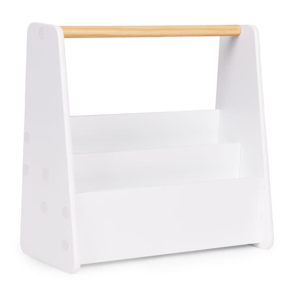Montessori børnereol, 3-lags hvid MDF-organisator