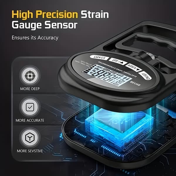 Electronic Hand Grip Strength Trainer, for Hand Exercise, Strength Training, 120 kg