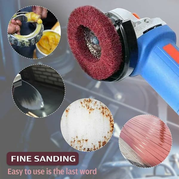 Polycarbonate Sheets Abrasive Polishing Wheel Paint Rust Cleaning Removal Wheel Abrasive Torque Grinder Plates (5 Pcs/100 mm)