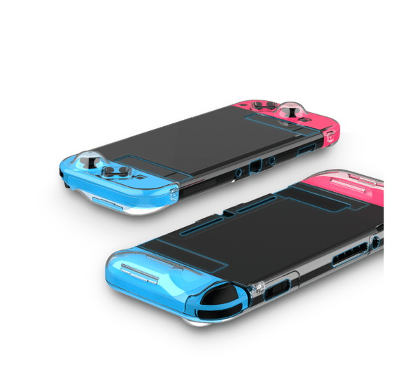 Krystalklart Beskyttelsesetui til Nintendo Switch Sort Transparent