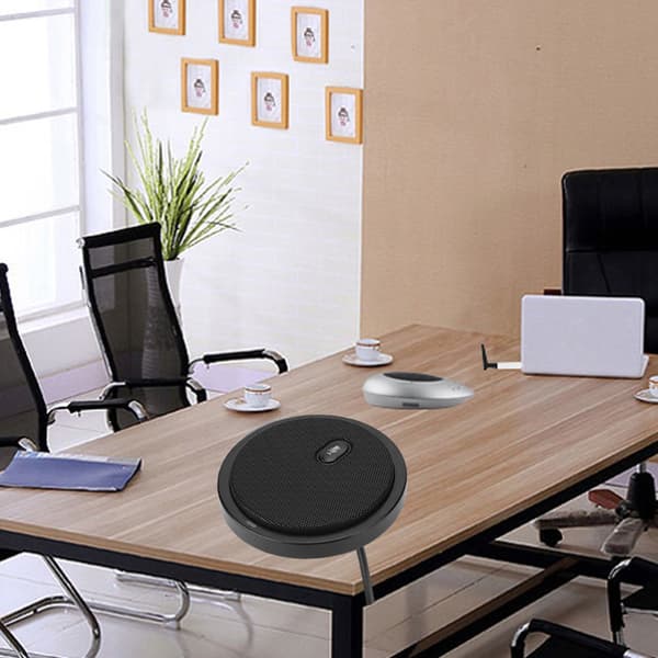 360° Omnidirectional Wired Desktop Conference Microphone - Black