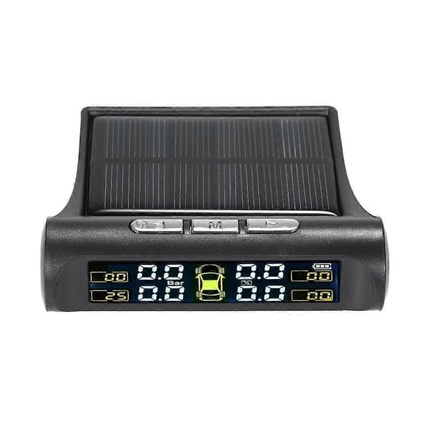 Solar TPMS Trådløst dæktryksovervågningssystem til bil med 4 eksterne sensorer