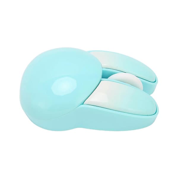 Cute Rabbit Wireless Mouse 2.4G Adjustable DPI Sensitivity 10m Effective Range Battery Powered Silent Mouse Gaming Mice Blue