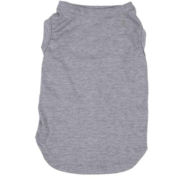 Sommarkläder T-shirt Valp Bomullsväst Dräkter Färger: Grå Storlekar: L