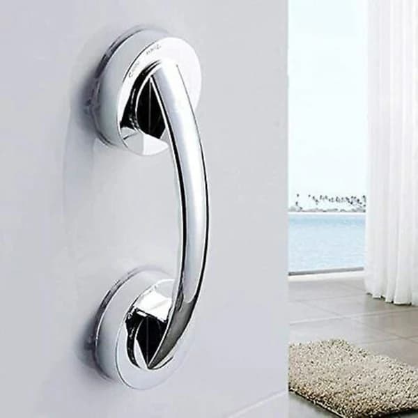 Suction Cup Door Handle, Refrigerator Bathroom Door Handle, Support Handle, Solid And Exquisite, (Silver)