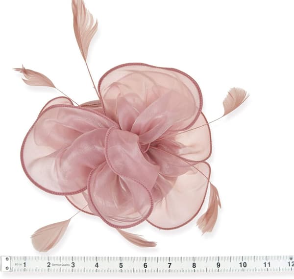 Fascinatorhatt for kvinner Cocktail Tea Party hodeplagg Blomst Mesh Bånd Fjær Hårbånd Rosa B Pink B