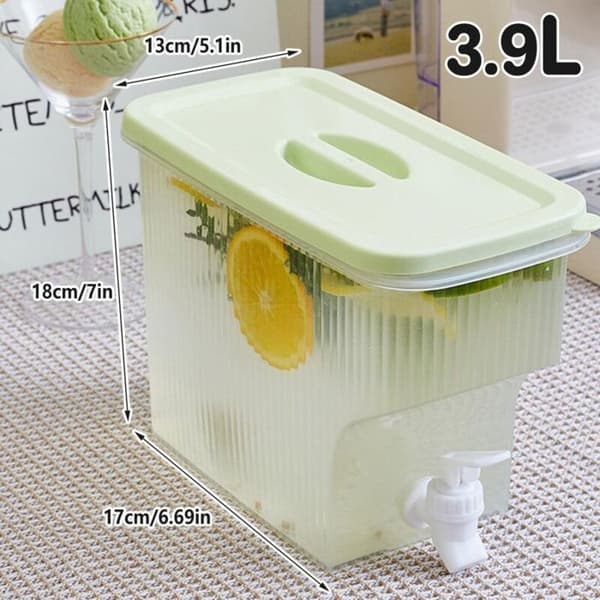 3,9L vannkanne med kran; drikkedispenser; beholder for limonade, fløte, etc.