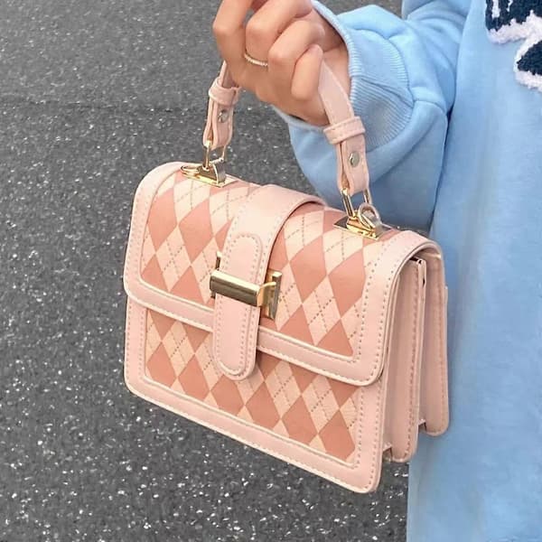 Kæde Lille Firkantet Taske Dame Crossbody