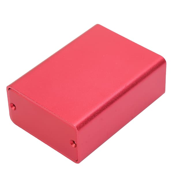 Circuit Board Instrument Aluminium Cooling Box DIY Electronic Project Enclosure Case Frosted Red