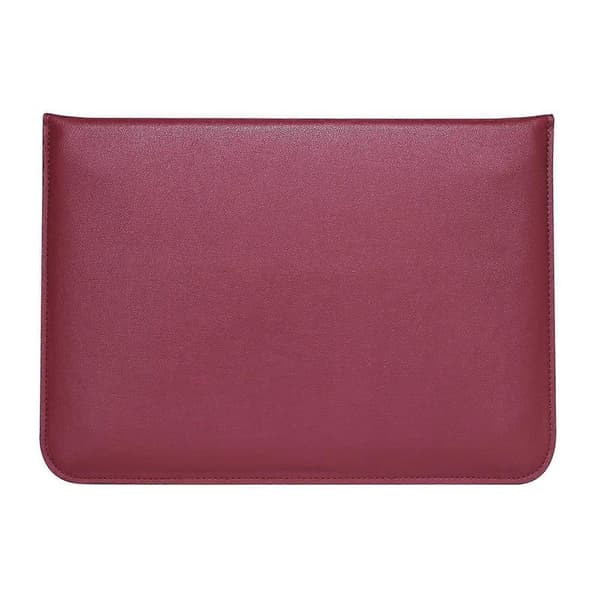 Envelope Style PU Leather Laptop Sleeve Case for MacBook Air 13.3-inch/iPad Pro 12.9 - Wine Red