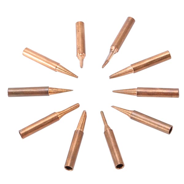Lead-free Copper Soldering Tips for 936 937 938 969 8586 Soldering Stations 10 Pcs