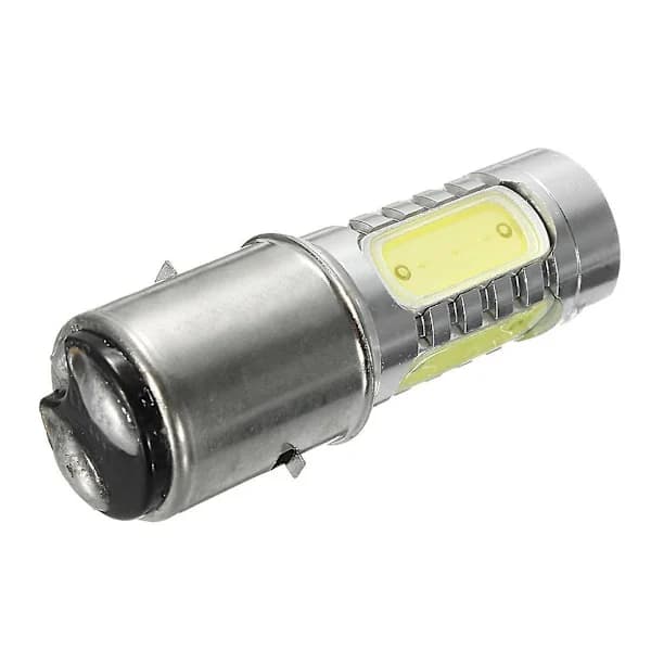 12v Ba20d H6 4 Cob Led White Bulb for Motorcycle Bike Moped Atv Headlight