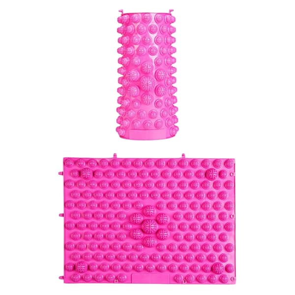 2 enheter fotmassagekuddar, tryckplattor för tår 29*39cm rosa