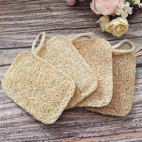 Natural Loofah Sponge Dish Brush 6 Piece Set for Kitchen Cleaning Eco-Friendly-FY-