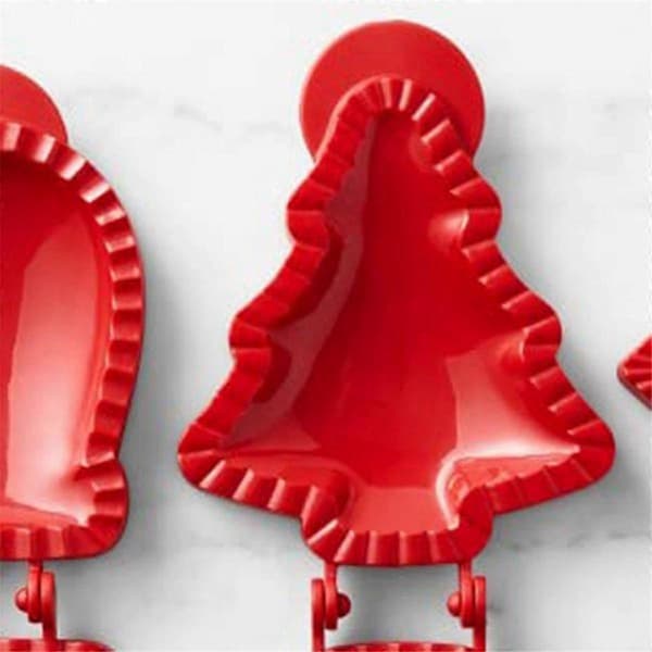 [LCS] 3 STK Håndpaiformer kompatible med baking Minipaiform kompatibel med julebaking Deigpresse Lomme-pai Red