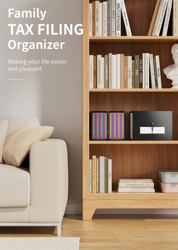 25 Fack Dragspelsmapp Organizer/Expanderande Arkivbox Brev A4 Storlek/ Dokument Papper Kvittomapp
