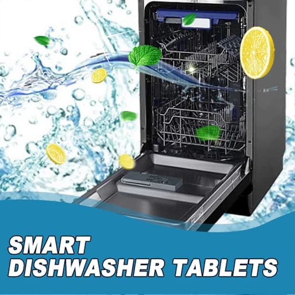 6-pack All-in-One Dishwasher Tablets Deep Cleaning Descaling Capsules Dishwasher Cleaner for Fresh Citrus Scent Dishwasher 6 pcs[CO]