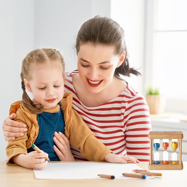 3 farver timeglas timer til børn, 1+3+5 minutter mini timeglas, køkken madlavning timer til klasseværelse hjemmekontor dekoration