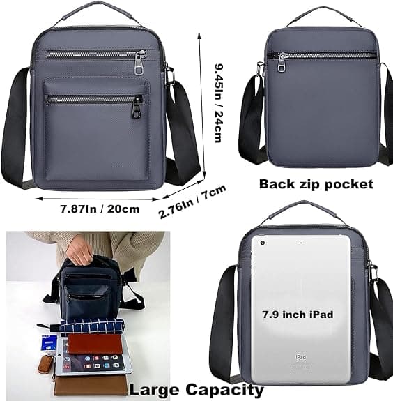 Man Bag (Grön) Liten Man Bag för Män Unisex Säkerhets Axelväska