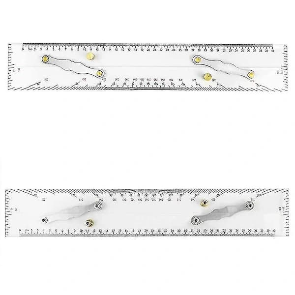 Marine Parallel Ruler Clear Scales Charting Points for Drawing Parallel Ruler 450mm Nautical Charts Pa