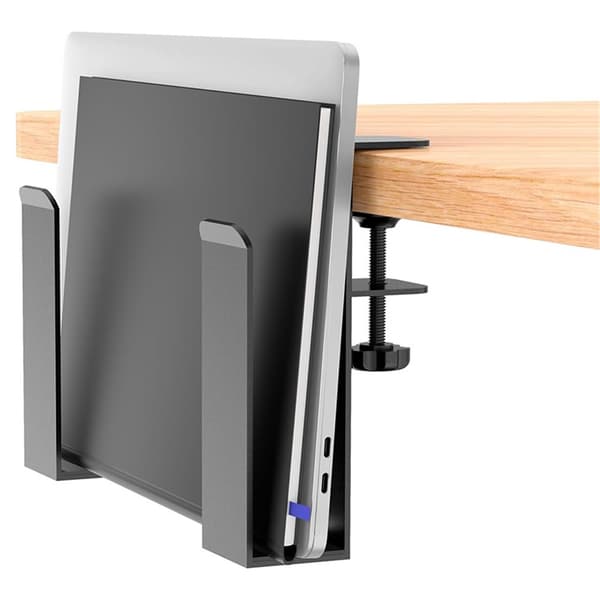 Side-montert laptopfeste, skrivebordsoppbevaring uten boring, laptopholder i metall