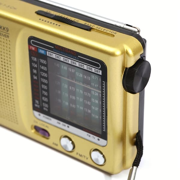 Portable Radio Am Fm Sw1-7, With Speaker, Headphone Input, Powered By 2 Aa Batteries Black