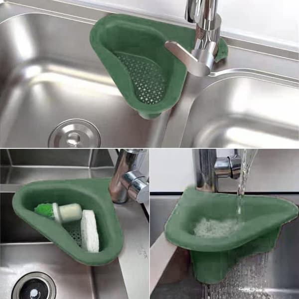 Triangular Sink Holder, Multifunctional Hanging Filter Drain, Swan-Shaped Sink Drain Basket, Creative Sink Drain Basket