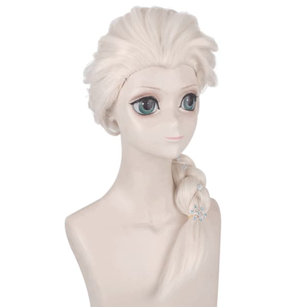 Anime-peruukit Prinsessa Elsa punotut synteettiset peruukit