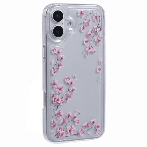 Deksel for iPhone 16 Plus TPU Blomstermønster Luftpute Design Beskyttende Etui