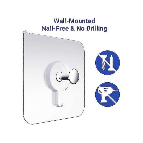 Wall hanger without nails, wall hooks for hanging, 50-pack self-adhesive wall hooks, picture hangers f-bra-FX-