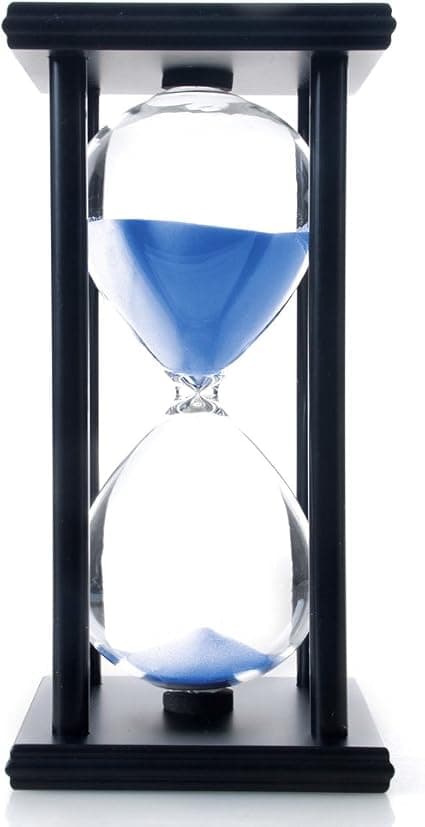 60 minutters sandur, træ, blå