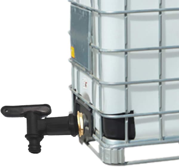 Sadevesitynnyrin hana 2 kpl - 3/4\" IBC-kierre - Venttiilisovitin